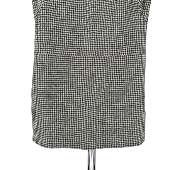 Gap Premium Recycled Wool Houndstooth Cap Sleeve Shift Dress size 6 Black White - Picture 4 of 11